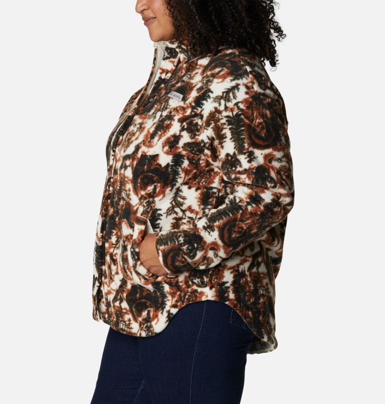 Women's Columbia Benton Springs Shirt Jackets Coffee | Plus Size CA-DC064